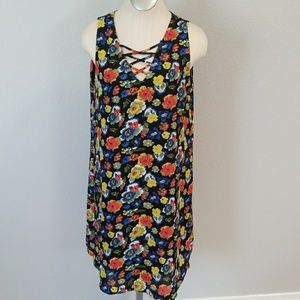 Floral Dress Size Small, Beige by ECI brand